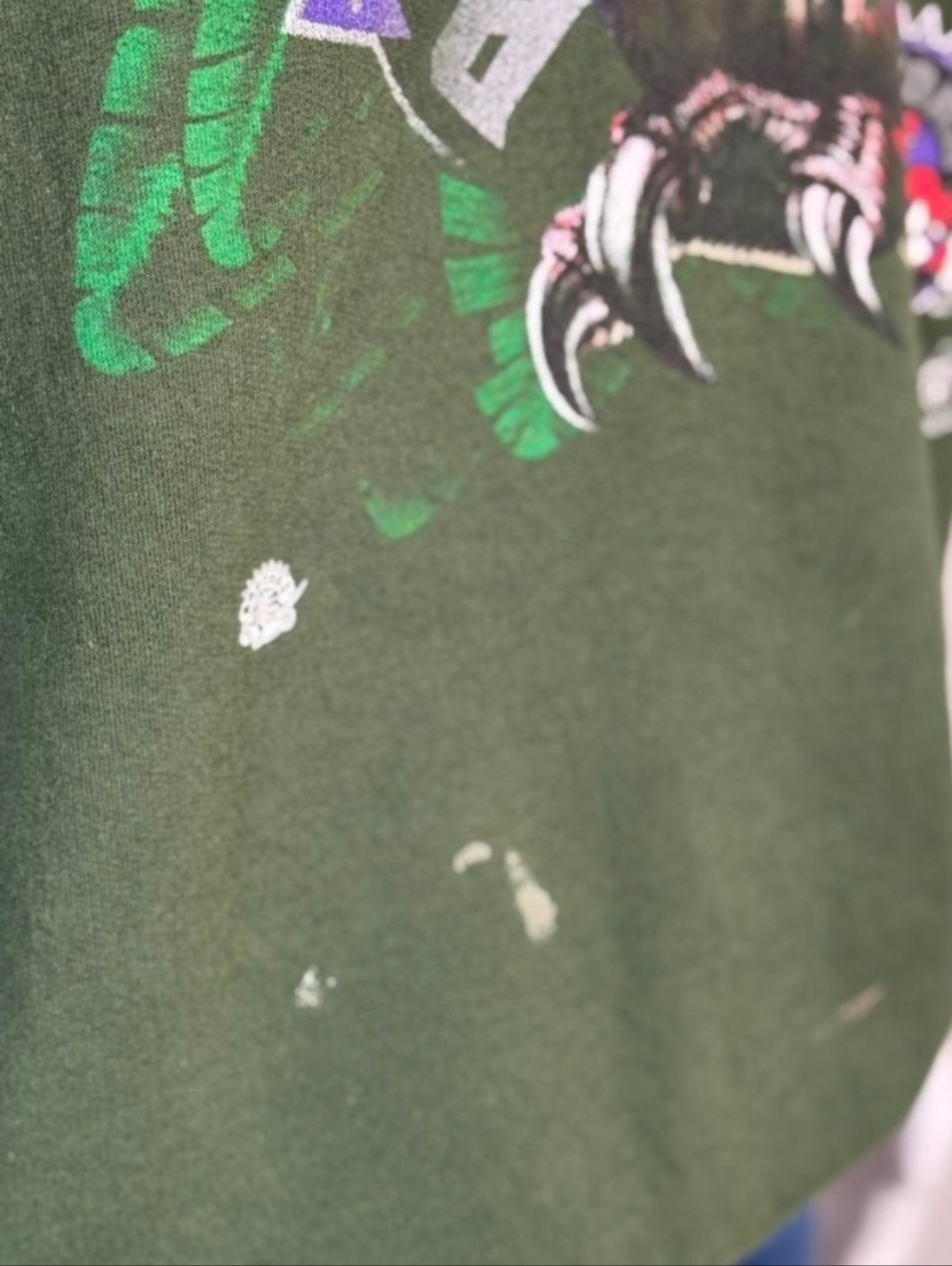 Vintage 90s Toronto Raptors NBA green  crewneck sweatshirt 100% polyester - Picture 4 of 6